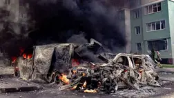 Orosz légicsapás ért egy sűrűn lakott területet Harkivban, legalább 42 sérült, köztük 6 gyermek. Fotó: facebook.com/DSNSKHARKIV