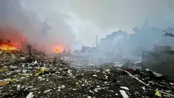 Orosz támadás következményei a Kijevi területen 2025. május 25-én. (Fotó: Rendkívüli Helyzetek Állami Szolgálata / Facebook.com)