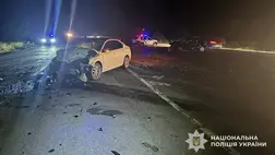 Ungvidéken, Szerednye községben történt súlyos közlekedési baleset július 1-jén, amely során három gyermek és további négy személy sérült meg. A rendőrség vizsgálódik. Fotó: Ukrán Nemzeti Rendőrség