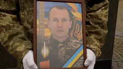 Ungvár búcsút vett Popovics Olekszand védőtől – 48 éves katona esett el a fronton. Fotó: Ungvári Városi Tanács