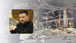 Kijev szerint Moszkva megszegte az egyezséget, Volodimir Zelenszkij megtorlást ígér. Fotó: коллаж УНИАН, фото president.gov.ua, ГСЧС