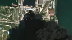 Ukrán dróntámadás érte az orosz kulcsfontosságú logisztikai bázison lévő katonai és energiaipari létesítményeket. AFP/Satellite image ©2026 Vantor/Handout
