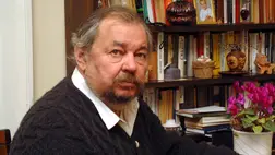 Lázár Ervin Kossuth-díjas író budapesti otthonában 2002 december 8-án (Fotó: MTI/Czimbal Gyula)