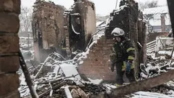 Január közepén egy lakóházat talált el egy Shahed drón Szlovjanszkban. Fotó: AFP