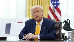 Donald Trump amerikai elnök a washingtoni Fehér Házban 2025. március 7-én (Fotó: MTI/EPA/Chris Kleponis)