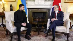 Volodimir Zelenszkij és Keir Starmer. Fotó: Bloomberg / Getty Images Hungary