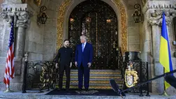  Volodimir Zelenszkij és Donald Trump 2025. december 28-án. Fotó:  Joe Raedle  / Getty Images