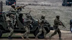  NATO katonák hadgyakorlaton 2025. február 13-án. Fotó: Hristo Rusev / Getty Images