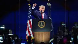Donald Trump amerikai elnök 2026. július 4-én. Fotó: Chip Somodevilla / Getty Images