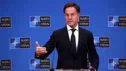 Mark Rutte, a NATO főtitkára (Fotó: MTI/EPA/Olivier Hoslet)