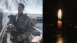 20 évesen ment a frontra: Ungváron búcsút vesznek Dmitro Banyin katonától. Fotó: Mukachevo.net