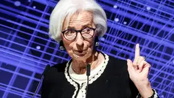 Christine Lagarde, az Európai Központi Bank elnöke (Fotó: MTI/EPA/Filip Singer)