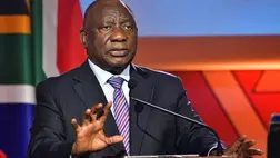 Cyril Ramaphosa dél-afrikai elnök (Fotó: MTI/AP/Themba Hadebe)