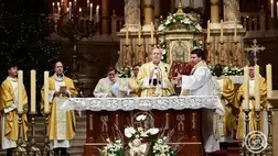 Budapest, 2025. december 25. Erdő Péter bíboros, esztergom-budapesti érsek a karácsonyi éjféli szentmisén a Szent István-bazilikában 2025. december 25-én. MTI/Kovács Attila