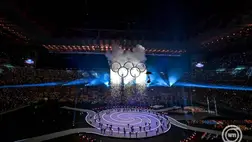 A 2026-os milánói-cortinai téli olimpia megnyitóünnepsége a milánói San Siro Stadionban 2026. február 6-án. MTI/Illyés Tibor