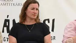 Ferenc Viktória, a Fidesz európai parlamenti képviselője Tusnádfürdőn 2025. július 25-én. MTI/Kátai Edit