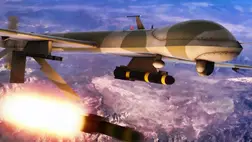 Dróntámadás az orosz-ukrán háborúban. Illusztráció