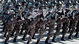  Észak-koreai katonák.  Illusztráció