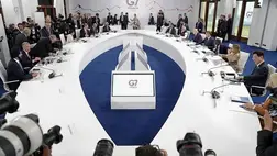 G7-csúcstalálkozó. Evian-les-Bains, France, on June 16, 2026. (Kyodo News via Getty Images)