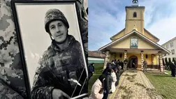 Elbúcsúztatták a hősi halált halt Andrij Kotljarenkót a Munkácsi járásban. Fotó: Mukachevo.net