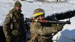 Ukrán 65. gépesített dandár. MTI/AP/Andrij Andrijenko