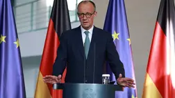 Friedrich Merz német kancellár (Fotó: MTI/EPA/Clemens Bilan)