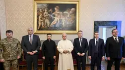 XIV. Leó pápa fogadta az ukrán elnököt. Fotó: Fotó: MTI/EPA/Vatikáni Média