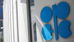 A Kőolajexportáló Országok Szervezetének (OPEC) logója a szervezet bécsi székházán (Fotó: MTI/EPA/Max Brucker)
