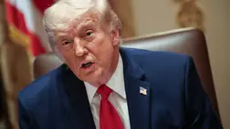 Donald Trump amerikai elnök kabinetülést tart a washingtoni Fehér Házban 2026. május 27-én (Fotó: MTI/EPA/SIPA USA pool/Samuel Corum)