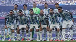 Felsorakozik az argentin válogatott a 2026-os labdarúgó-világbajnokság negyeddöntőjének Argentína-Svájc mérkőzése előtt a Kansas City-i Arrowhead Stadionban 2026. július 11-én. MTI/EPA/Christopher Neundorf