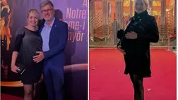 Kárász Róbert 14 évvel fiatalabb várandós felesége miniben ment a premierre
