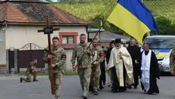 Beregszászban utolsó útjára kísérték Karcsevszkij Kirilo Olehovics katonát. Fotó: Beregszászi Városi Tanács