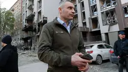 Vitalij Klicsko kijevi polgármester (Fotó: MTI/EPA/Szerhij Dolzsenko)