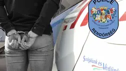 Letartóztatott személy bilincsben. Illusztráció. Fotó: police.hu
