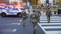 A Nemzeti Gárda tagjai a Fehér Ház közelében, Washingtonban 2025. november 26-án. Fotó: Nathan Howard / Reuters