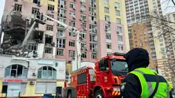 Kijevet éjjel két hullámban támadták az oroszok drónokkal és rakétákkal. Fotó: (t.me/UA_National_Police)