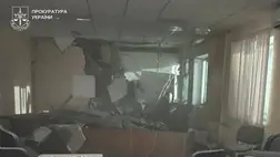 Robbanás a dnyiprói rendőrkapitányságon – terrortámadásként vizsgálják az ügyet. Fotó: Ukrajna Főügyészsége