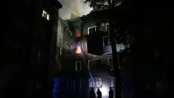 Civilek sebesültek meg az éjszakai légitámadásban Ukrajnában. TASR/AP-felvétel