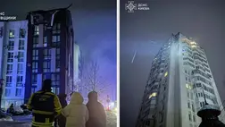 Orosz drón csapódott egy lakóházba Kijev megyében. A támadásban egy házaspár életét vesztette, gyermekük megsérült.. Fotó: DSZNSZ