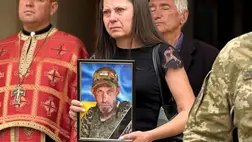 Három év után erősítették meg halálhírét: Munkácson elbúcsúztatták az elesett Jurij Sepa katonát. Fotó: Munkácsi Városi Tanács
