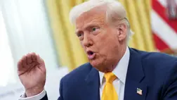 Donald Trump amerikai elnök a washingtoni Fehér Házban 2025. március 7-én. (Fotó: MTI/EPA/Consolidated News Photos pool/Chris Kleponis)