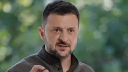 Volodimir Zelenszkij ukrán elnök. (Fotó: MTI/EPA/Szerhij Dolzsenko)