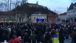 Több ezren tüntettek Ljubljanában az orosz katonai agresszió ellen