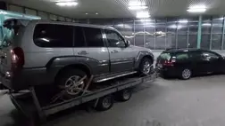 Túlsúlyos járműszerelvény a beregsurányi közúti határátkelőhelyen