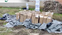 Cigarettacsempész bűnbandát fogtak el a magyar-román-ukrán hármashatárnál. Fotó: Videorészlet