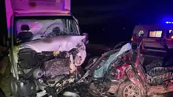 A fronton elesett katonák holttesteit szállító autó szenvedett balesetet. Fotó: Nemzeti Rendőrség