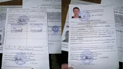 5000 dollárt fizetett a hamisított okmányokért egy 32 éves Donecki területi férfi,  lebukott Kárpátalján. Fotó: Ukrajna Állami Határőrszolgálata