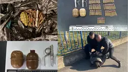 A rendőrség lőszer-kereskedelem gyanújával őrizetbe vett egy kárpátaljai férfit. Fotó: Nemzeti Rendőrség