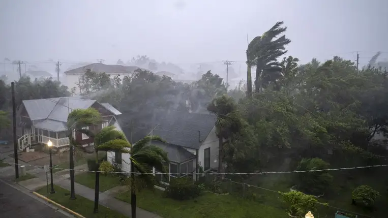 Hurrikán az Egyesült Államokban. Illusztráció