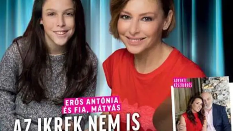 Erős Antónia és fia együtt a címlapon: a 13 éves Matyi már ilyen nagy